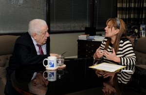 Cecilia Yepez during the interview with                Dr. John E. Haggai