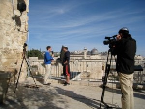 Ariel interviews Israelis on the street, sharing the Gospel with them and making videos out of the interviews.