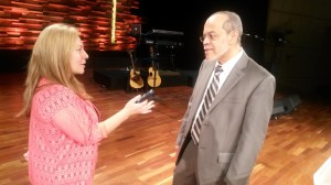 Cecilia Yepez interviewing Dr. Miguel Nuñez at IBI