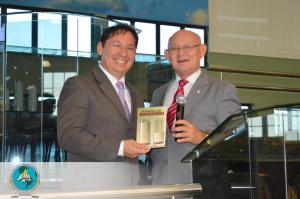 At the book launch - Pastor Francisco Miranda, father of Wendell.